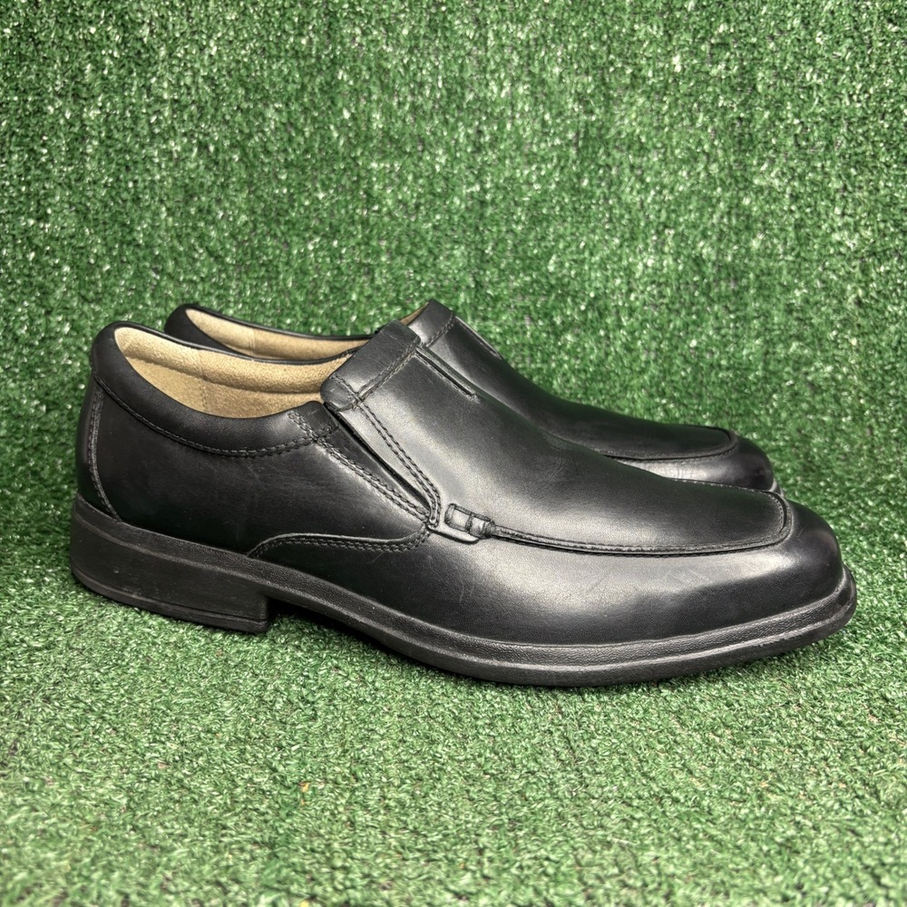 Bostonian Tipton Step Leather Slip On Professional Loafer Shoes Black Mens 11.5